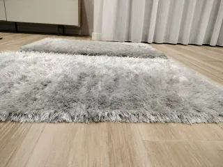 Juego de alfombras grises, medidas 120x70 cm