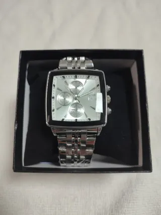 Reloj SKYLINE Hombre Nuevo Plata Blanco
