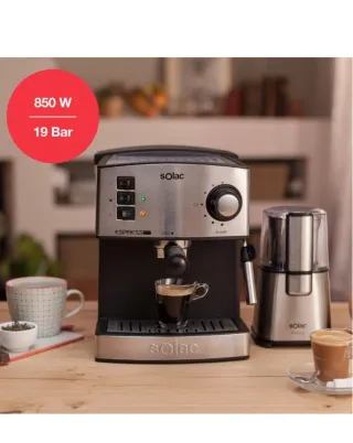 Cafetera Espresso Solac 850W 19 Bares