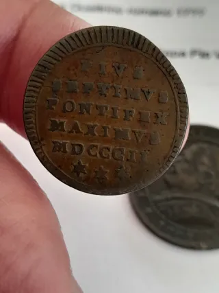 Lotto 2 monete Stato Pontificio quattrino/soldo