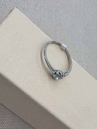 Anillo Oro Blanco 18k Diamante Laboratorio