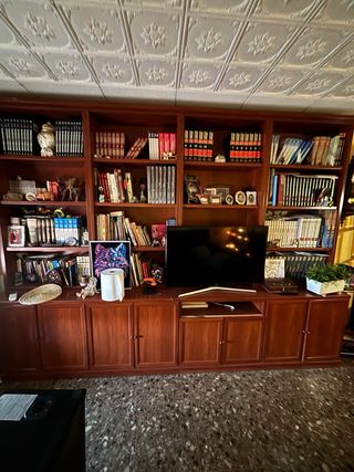 Librería Mueble Madera y Cristal