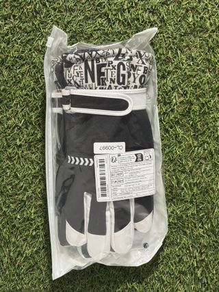 Guantes de invierno 30 cm táctiles diseño negro/bl