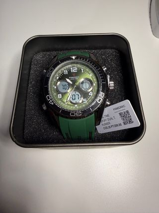 Reloj Fredric Dual Time Negro/Verde