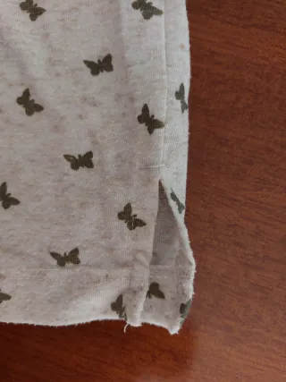 Camiseta mariposas manga corta talla S