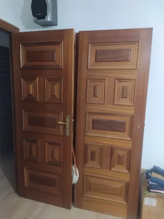 2 Puertas Madera Maciza Cartellanas