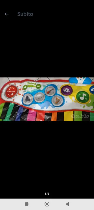 Tappetino pianoforte interattivo senza scatola ori