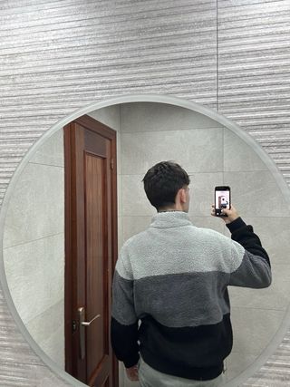 Sudadera Champion pelito gris y negro