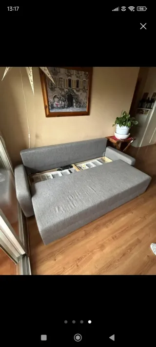 Divano letto grigio Ikea