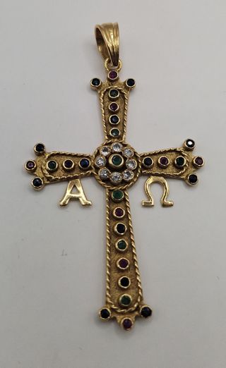 Cruz Asturias Circ de oro 18k, 5,84gr, Ref. O-334.