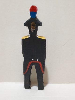 Carabiniere in legno dipinto a mano 14 cm