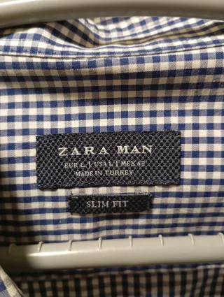 Camisa Zara Man Cuadros Talla L