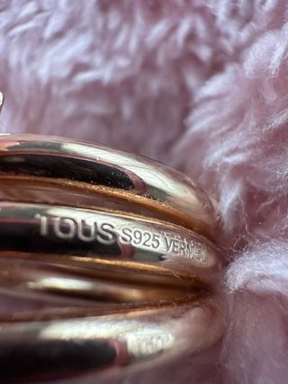 Anillo Tous Original Ajustable Dorado