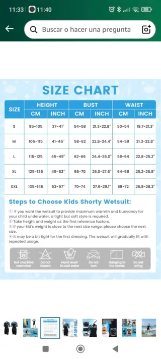 Neopreno infantil manga corta Gogokids talla L