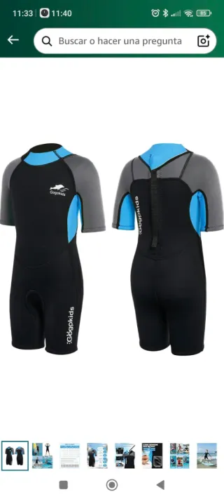 Neopreno infantil manga corta Gogokids talla L