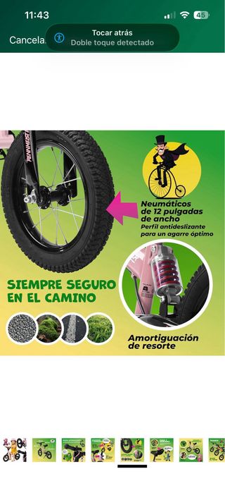 Bicicleta sin pedales rosa