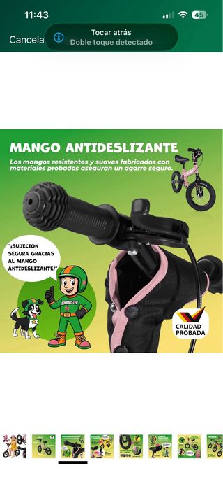 Bicicleta sin pedales rosa