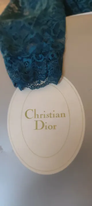 Body encaje Christian Dior verde azulado