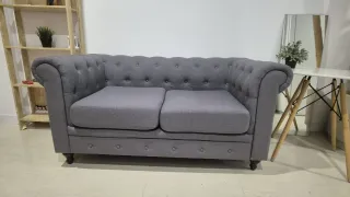 Sofá Chester Gris Tela