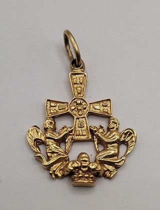 Cruz Ángeles Oviedo de oro 18k, 3,11gr, Ref. O-335