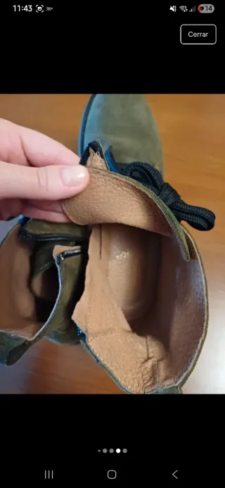 Botines de ante verde