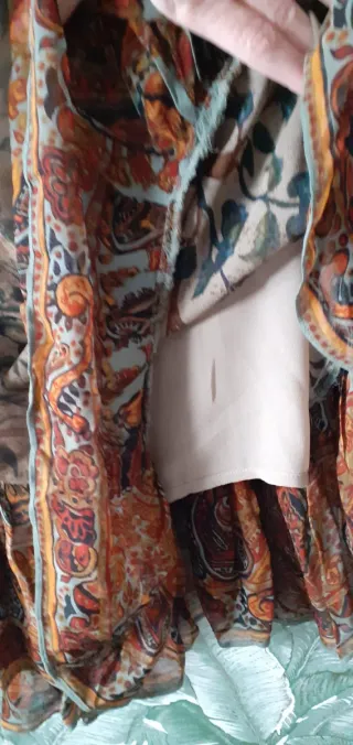 Falda Zara marrón estampada