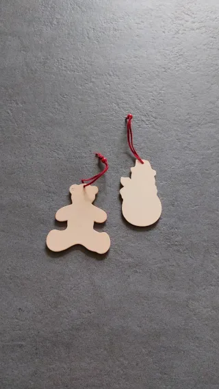 Addobbi Natalizi Orsetto e Pupazzo Neve Rossi