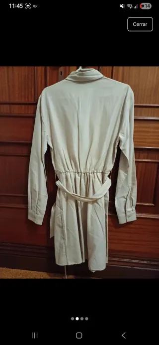 Vestido camisa beige