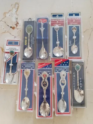 9 Cucharillas Coleccionables Souvenir