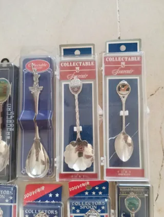 9 Cucharillas Coleccionables Souvenir
