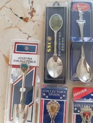 9 Cucharillas Coleccionables Souvenir