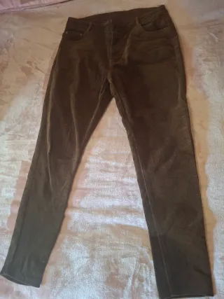 Pantalón de algodón marrón