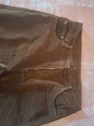 Pantalón de algodón marrón