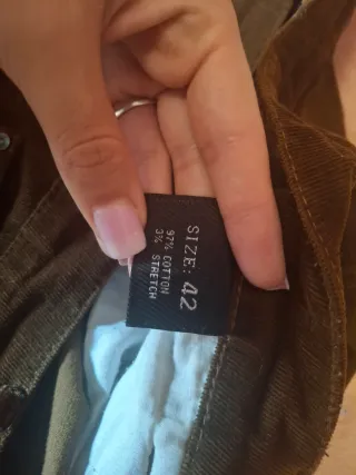 Pantalón de algodón marrón