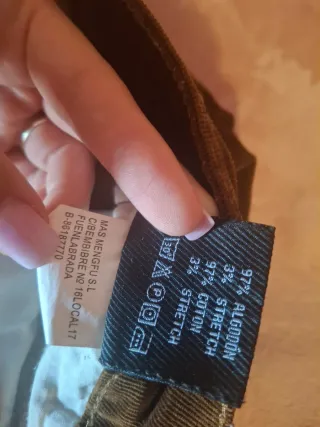 Pantalón de algodón marrón