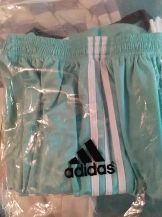 Conjunto Deportivo Adidas Negro y Turquesa