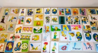Lote 22 Tazos y 50 Cromos Los Simpsons