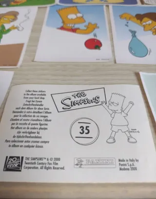 Lote 22 Tazos y 50 Cromos Los Simpsons