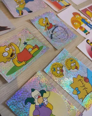 Lote 22 Tazos y 50 Cromos Los Simpsons