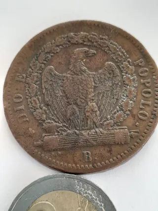 Moneta 3 Baiocchi 1849 Seconda Repubblica