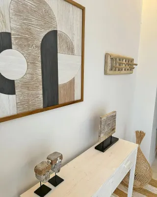 Mesa recibidor de abeto maciza