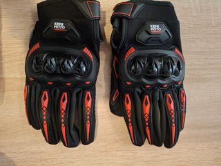Guantes Moto KEMIMOTO Negros y Rojos