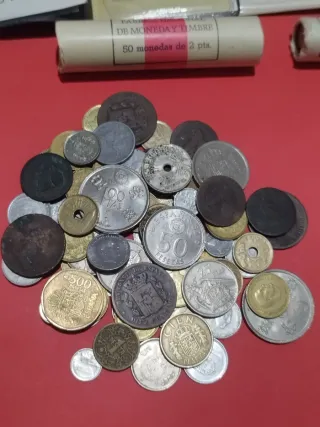 Lote monedas españolas y extranjeras