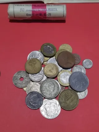 Lote monedas españolas y extranjeras