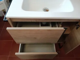 Mueble de baño madera y cerámica