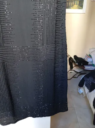 Vestido Mango fiesta lentejuelas negro