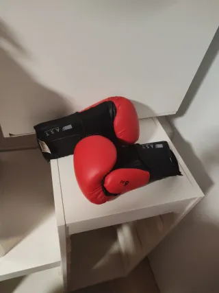 Guantes de boxeo JNR rojos y negros