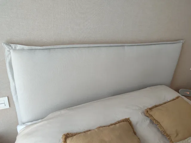 Cabecero de tela gris 166cmx125cmx6cm