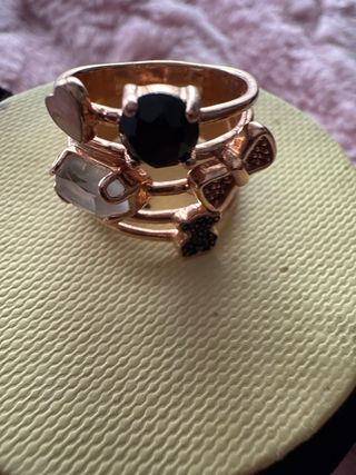 Anillo Tous Baño Oro Multicolor