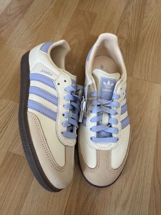 Adidas Samba Beige y Azul